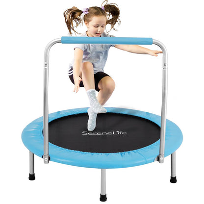 Toddler Trampoline, Safe Jump, Spring-less Design, Blue