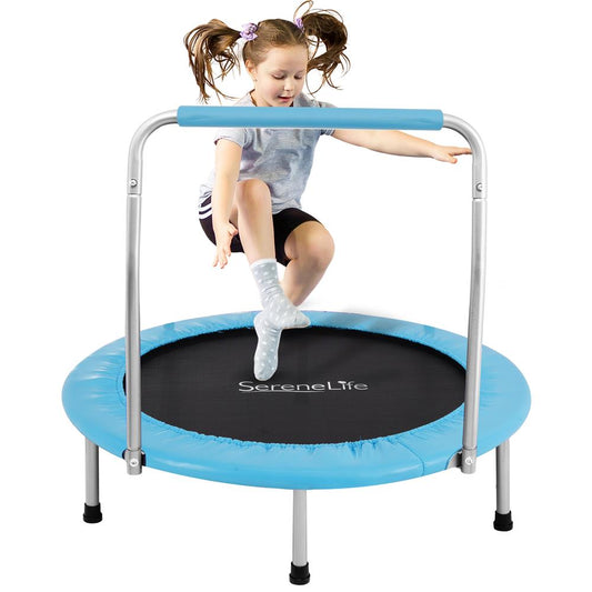 Toddler Trampoline, Safe Jump, Spring-less Design, Blue