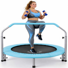 40" Foldable Trampoline, Weight Loss, Adjustable Handle, Sky Blue