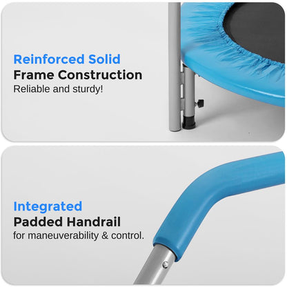 40" Foldable Trampoline, Weight Loss, Adjustable Handle, Sky Blue