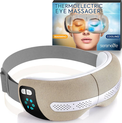 Smart Eye Massager, Relieves Strain, Heat Therapy, Bluetooth Music