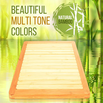 product image number 3 for SereneLife Natural Bamboo Shower Mat