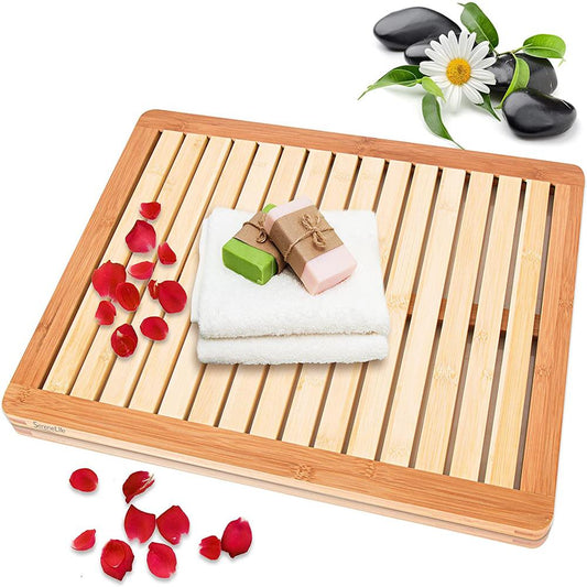 product image number 1 for SereneLife Natural Bamboo Shower Mat