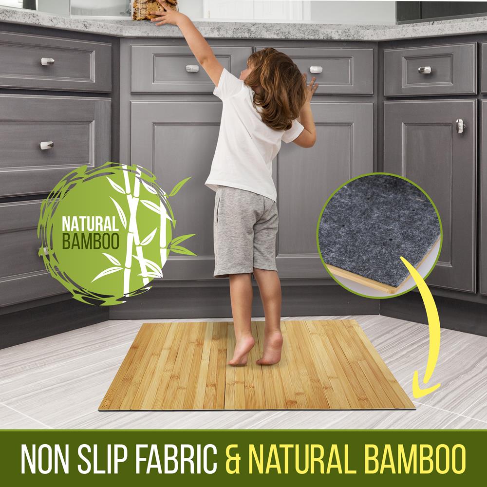 product image number 5 for SereneLife Bamboo Bathroom Floor Mat