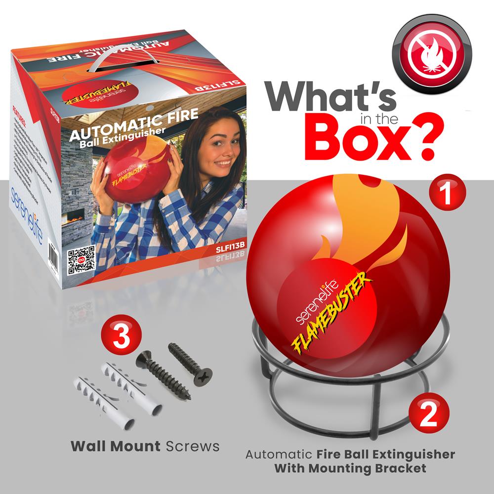 Automatic Fire Ball Extinguisher, Range 13ft, Instant Activation
