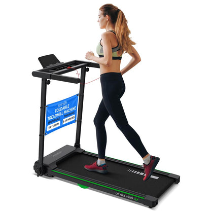Folding Treadmill for Weight Loss, 2.5 HP Motor, Shock Absorption, White LED