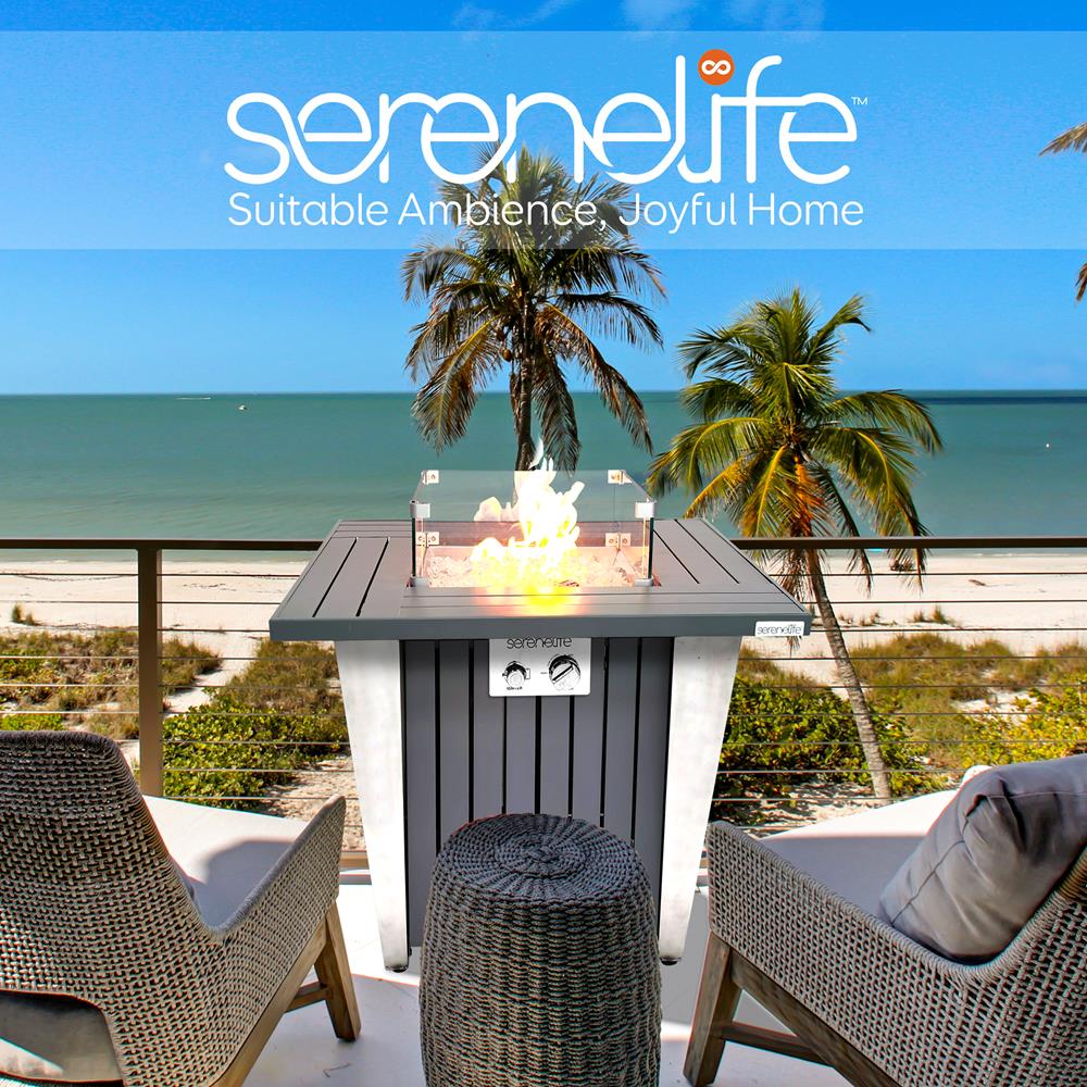 SereneLife Fire Pit Table - Thumbnail 4