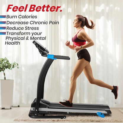 Electric Folding Treadmill, Space-Saving, 1.5 HP, Bluetooth App