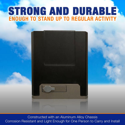 Automatic Sliding Gate Opener, Heavy Duty, Aluminum Alloy, 2 Remotes