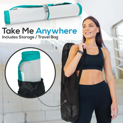 Inflatable Gymnastics Mat 13ft - Bouncy, Durable, Aquamarine