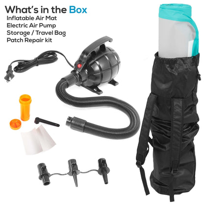 Inflatable Gymnastics Mat 13ft - Bouncy, Durable, Aquamarine