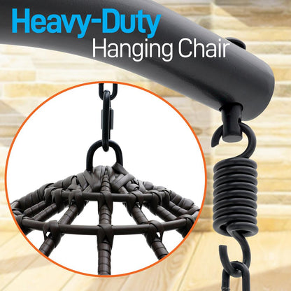 product image number 4 for SereneLife Wicker Rattan Swing Chair