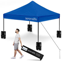 Pop Up Canopy Tent 10x10 - Waterproof UV Protection, Portable, Navy Blue