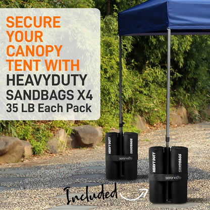 Pop Up Canopy Tent 10x10 - Waterproof UV Protection, Portable, Navy Blue