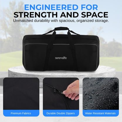 Portable Golf Duffel Bag - Water-Resistant Nylon, Extra Large Storage