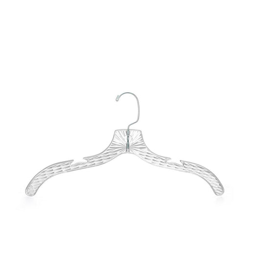 12-Pack Transparent Non-Slip Hangers, Space-Saving, Swivel Hook