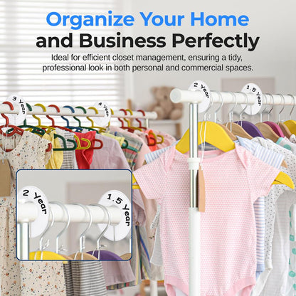 10-Piece White Plastic Hanger Dividers - Organize Closet - Sturdy PP