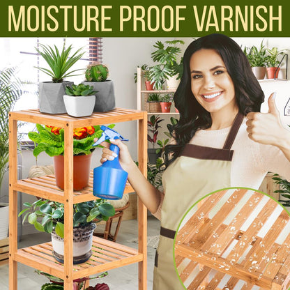 5 Tier Bamboo Storage Cabinet Shelf