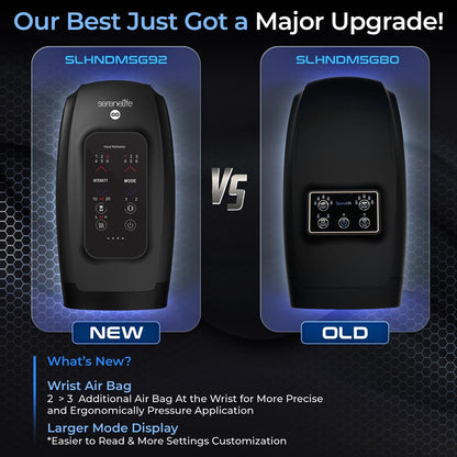 Hand Massager Pain Relief Air Pressure Heat Rechargeable 6 Modes