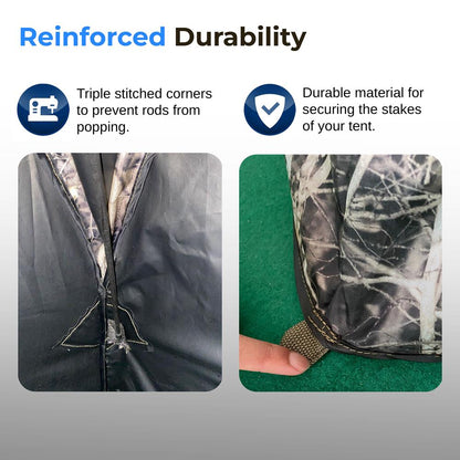 Ground Hunting Blind - Easy Setup, Water Repellent, Camo, 65"x55"