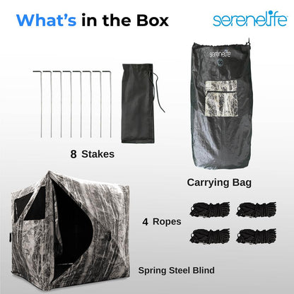 Ground Hunting Blind - Easy Setup, Water Repellent, Camo, 65"x55"