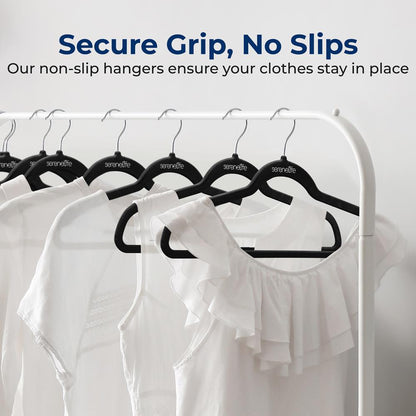 30-Pack Velvet Hangers Non-Slip 360° Swivel Hook Space-Saving Design