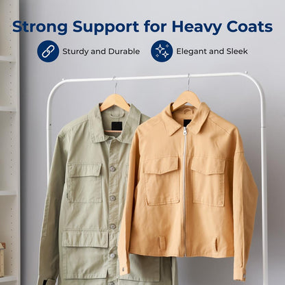 Wooden Coat Hangers 20 Pack, Durable 360¬∞ Swivel Hook, Natural Wood