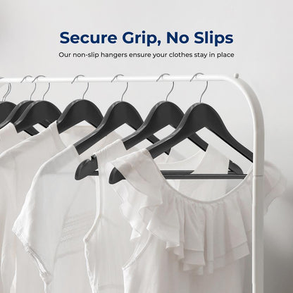 product image number 3 for SereneLife Non-Slip Wooden Hangers