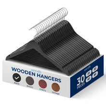 product image number 1 for SereneLife Non-Slip Wooden Hangers