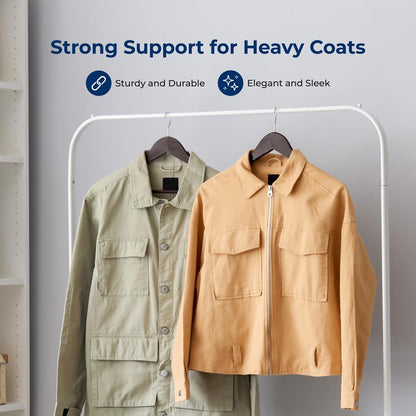 Wooden Coat Hangers 10-Pack, Durable 360¬∞ Swivel Hook, Natural Wood