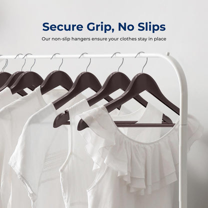 product image number 3 for SereneLife Non-Slip Wooden Hangers