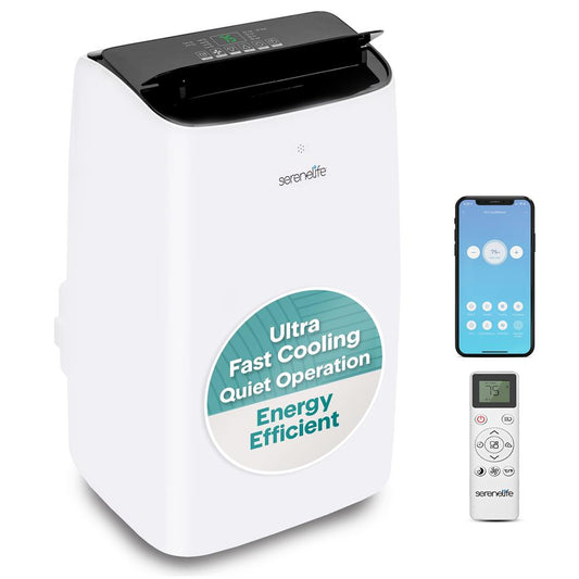 Portable Inverter AC 10300 BTU WiFi Quiet Cooling/Heating White