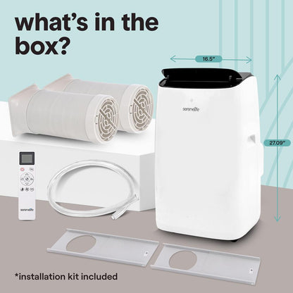 Portable Inverter AC 10300 BTU WiFi Quiet Cooling/Heating White