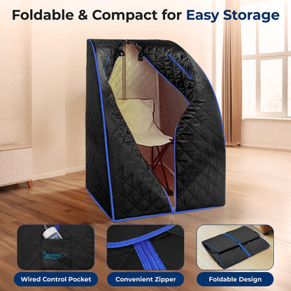 Portable Infrared Sauna - Relaxing Therapy, 140°F Heat, Compact Design