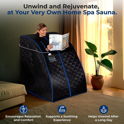 Portable Infrared Sauna - Relaxing Therapy, 140°F Heat, Compact Design