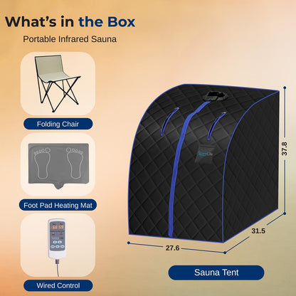 Portable Infrared Sauna - Relaxing Therapy, 140°F Heat, Compact Design
