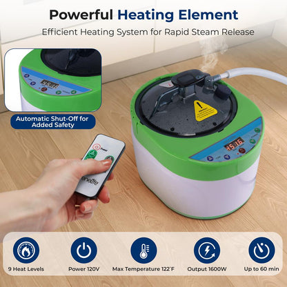 Portable 2-Person Sauna Tent, Detox & Relax, 4L Steamer, 2 Chairs, Black