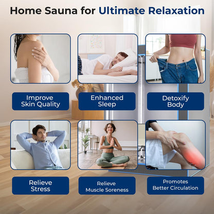 Portable 2-Person Sauna Tent, Detox & Relax, 4L Steamer, 2 Chairs, Black