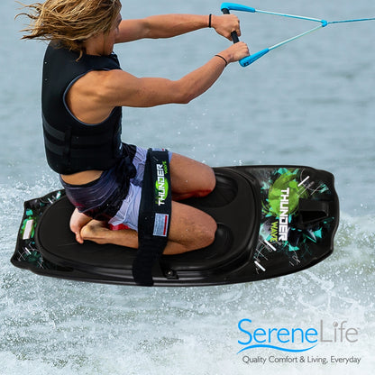 SereneLife Watersport Kneeboard met Haak voor Kinderen & Volwassenen, Kneeboard met Riem voor Bootactiviteiten, Waterboarding, Knee Surfen SereneLife Watersport Kneeboard met Haak voor Kinderen & Volwassenen, Kneeboard met Riem voor Bootactiviteiten, Waterboarding, Knee Surfen
