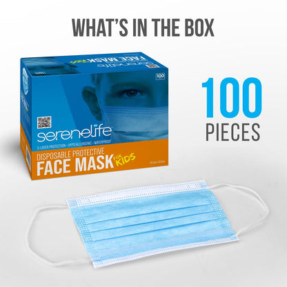 product image number 5 for SereneLife Three Layer Disposable Face Masks