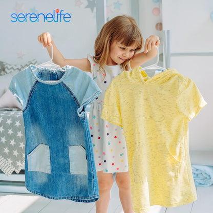 Plastic Kids Hangers 60-Pack Non-Slip Space-Saving Design White