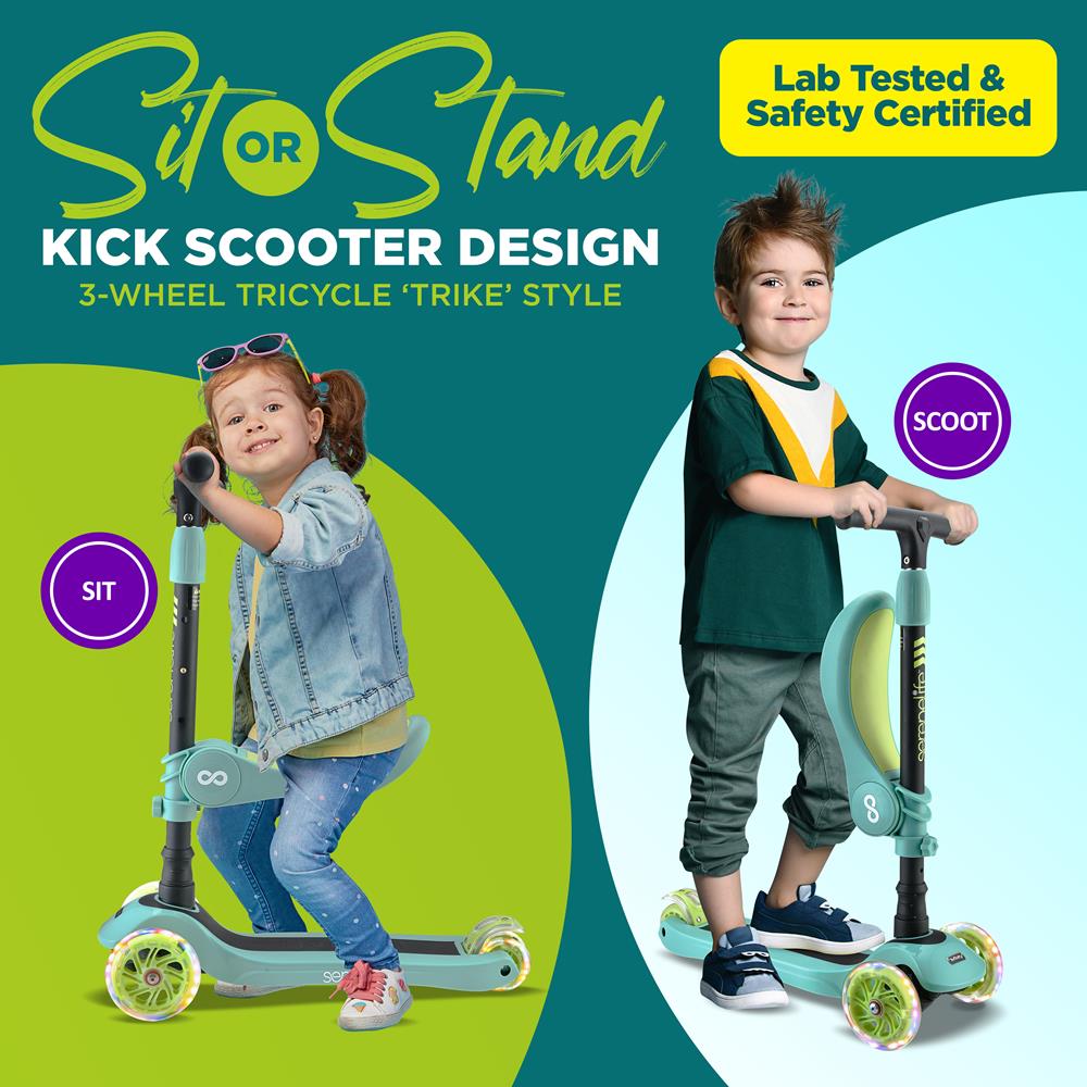 product image number 2 for SereneLife Mini Kids Toy Scooter