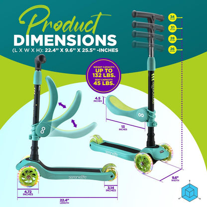 product image number 7 for SereneLife Mini Kids Toy Scooter