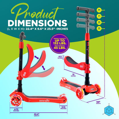 product image number 7 for SereneLife Mini Kids Toy Scooter