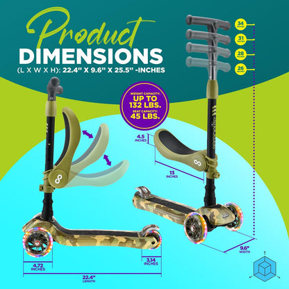 product image number 7 for SereneLife Mini Kids Toy Scooter