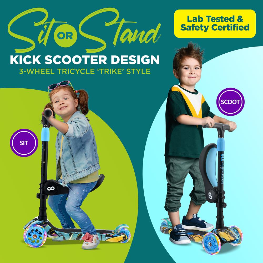 product image number 2 for SereneLife Mini Kids Toy Scooter