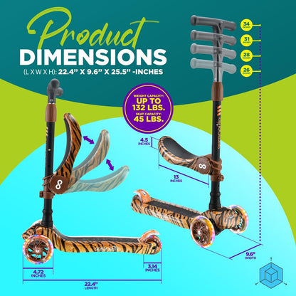 product image number 7 for SereneLife Mini Kids Toy Scooter