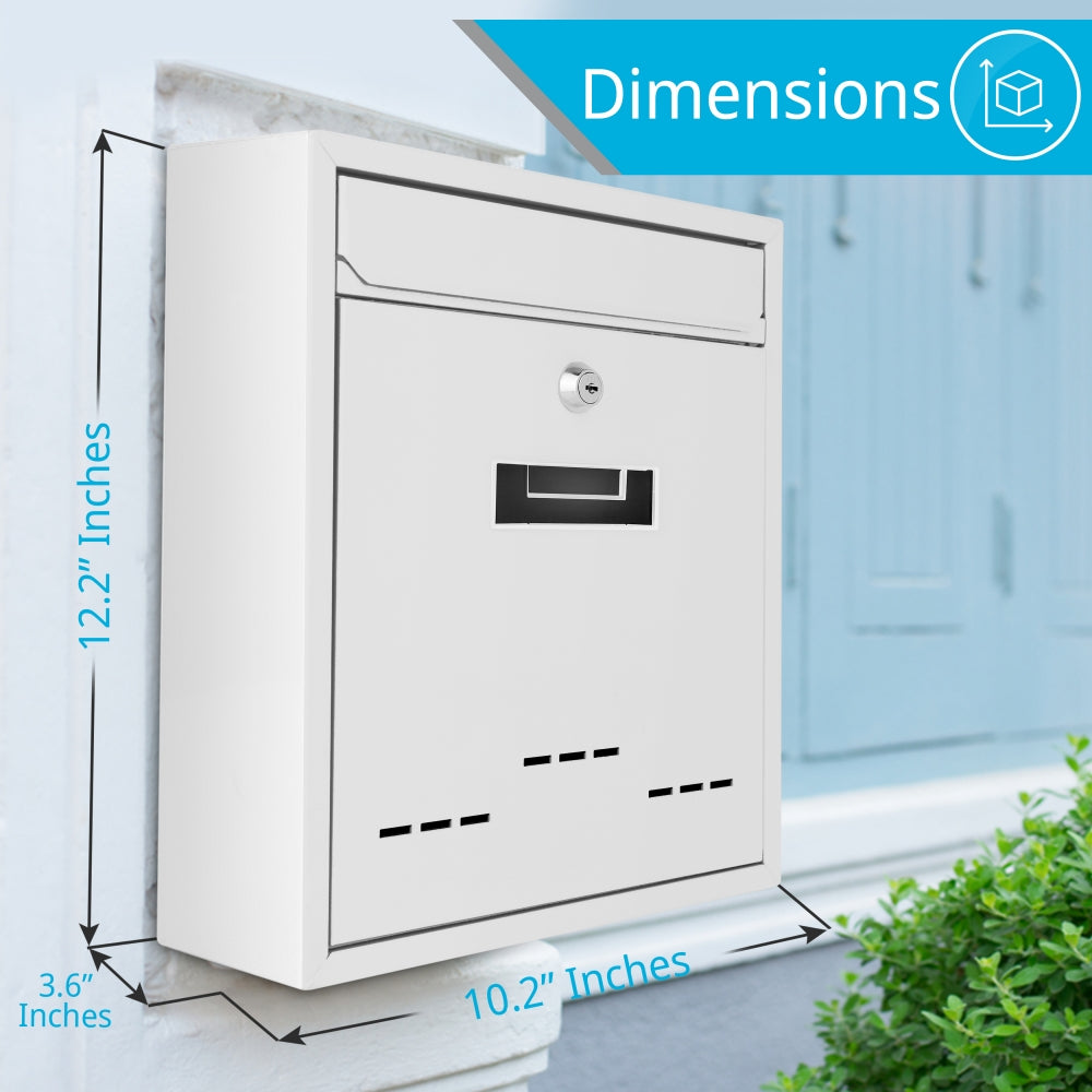 product image number 2 for SereneLife Wall Mount Locking Mailbox