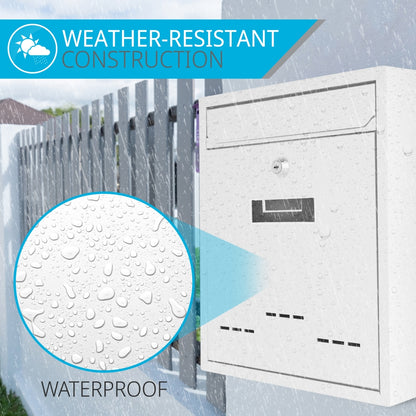 product image number 3 for SereneLife Wall Mount Locking Mailbox