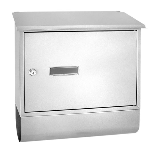 Wall Mount Locking Mailbox, Secure Key Lock Mechanism, Galvanized Steel, Weatherproof